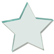 STA5J - 5" x 5" Jade Star Acrylic Paperweight