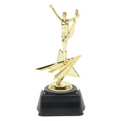 93006-G STAR FIGURE ASSEMBLED TROPHY, CHEER - 8 1/4"