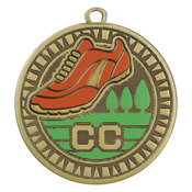 VELOCITY MEDAL, CROSS COUNTRY, GOLD - 2 3/8" VL-215G