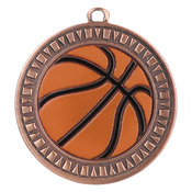 VELOCITY MEDAL, BASKETBALL, BRONZE - 2 3/8" VL-211Z