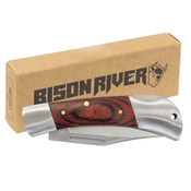 BR1251 - Bison River 3 1/2" Wood Folding Knife