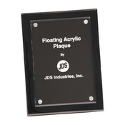 FPA2912 9" x 12" Black Piano Finish Plaque with Floating Clear Acrylic