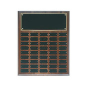 WPP45   Genuine Walnut Step Edge Perpetual Plaque with 45 Plates