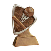 TRD101 5-1/2" Triad Resin Baseball Trophy