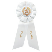 RIB73 - White 3rd Place Rosette Ribbon