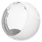 CRY066   Crystal Globe Paperweight  4"