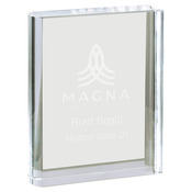 CRY1555M  3 3/4 inches x 5 inches Clear Crystal Book