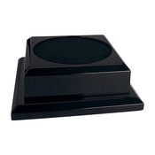 RPB101 - 7" x 7" Black Royal Piano Finish Pedestal Base