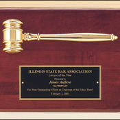 PG3751 - 9" X 12" ROSEWOOD GAVEL PLAQUE 