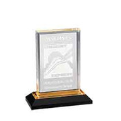 IMP202G  Acrylic Awards:Gold beveled Impress Acrylic