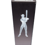 Baseball Crystal With Laser Image CRY210