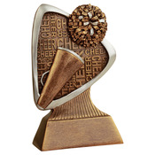 TRD104 5-1/2" Triad Resin Cheer Trophy