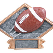 DPS65  6" X 4-1/2" Diamond Plate Resin Small Football Trophy