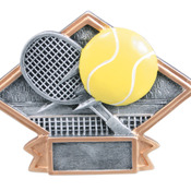 DPS73   6" X 4-1/2" Diamond Plate Resin Small Tennis Trophy