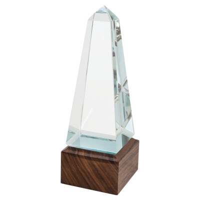 SRG10 - 9" Obelisk Sierra Glass with Walnut Base Thumbnail