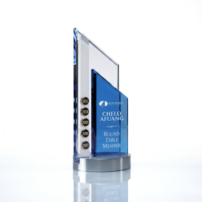 GI322 Blue and Optic Crystal Peak on Aluminum Base Thumbnail