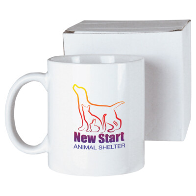 JMUG11WB  11 oz. White Ceramic Mug in White Box Thumbnail